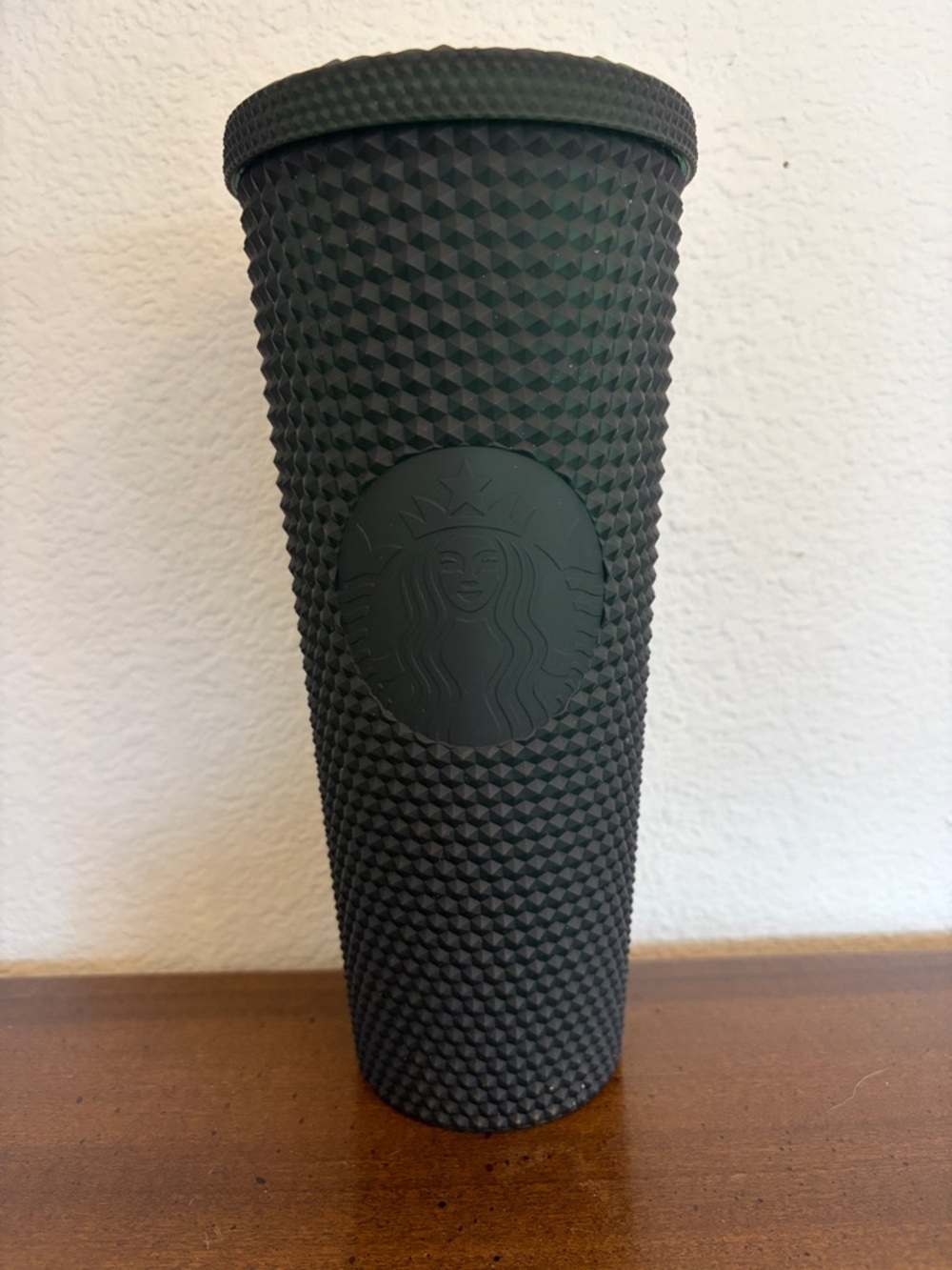Starbucks Matte Dark Green Studded Venti Travel Tumbler NO STRAW